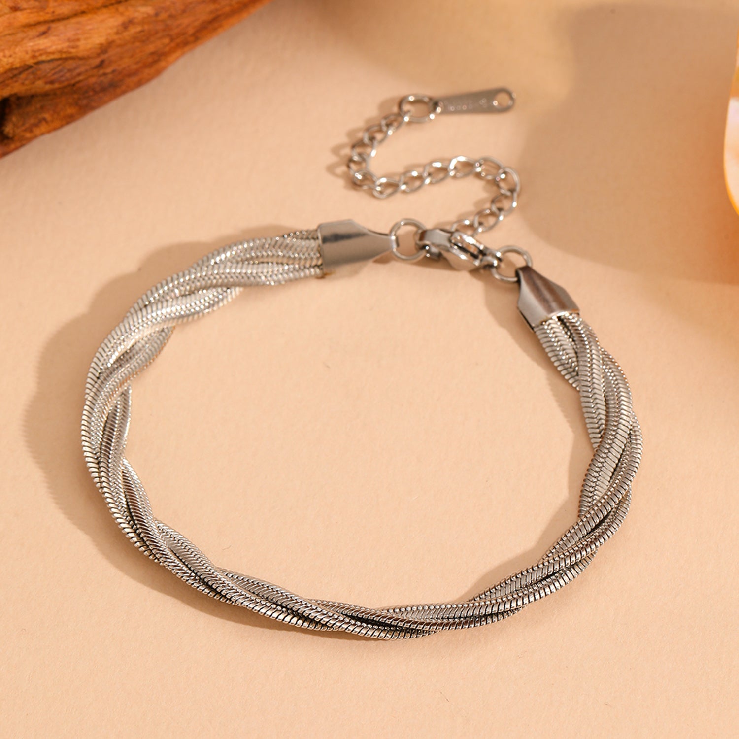 Fußkette Silber Edelstahl verstellbares Fußkettchen modern wasserfest hypoallergen rostfrei Karma