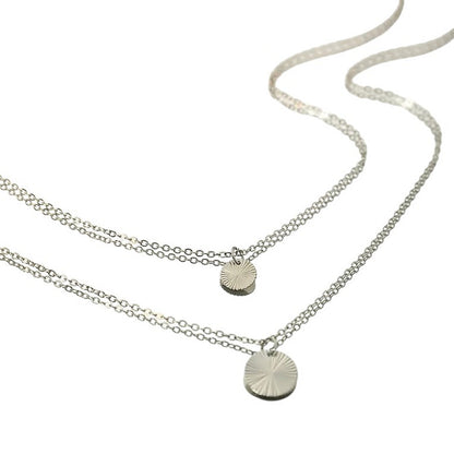 Halskette 2lagig Silber Medaillon KARMA