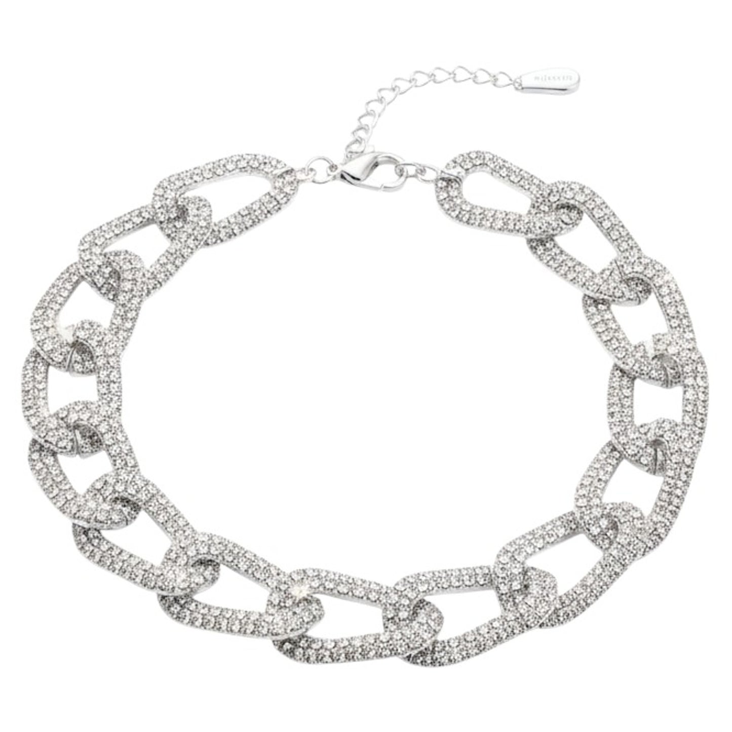 Fußkette Strass Silber modern Damen Fußkettchen Karma