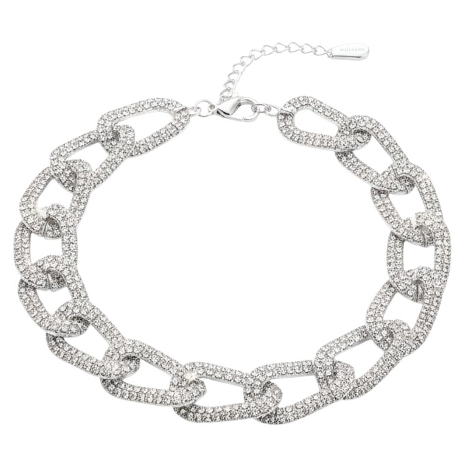 Fußkette Strass Silber modern Damen Fußkettchen Karma