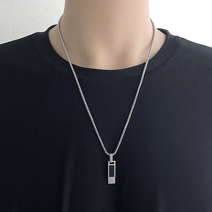 Halskette Dogtag Silber Edelstahl 60 cm Herren Kette modern wasserfest hypoallergen rostfrei Karma