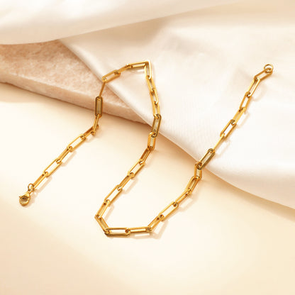 Halskette Edelstahl Gold Gliederkette KARMA