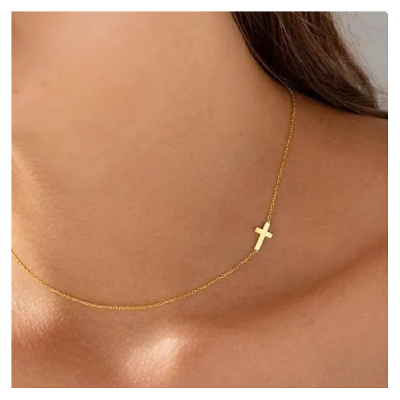 Kette mit Kreuz Damen Gold KARMA