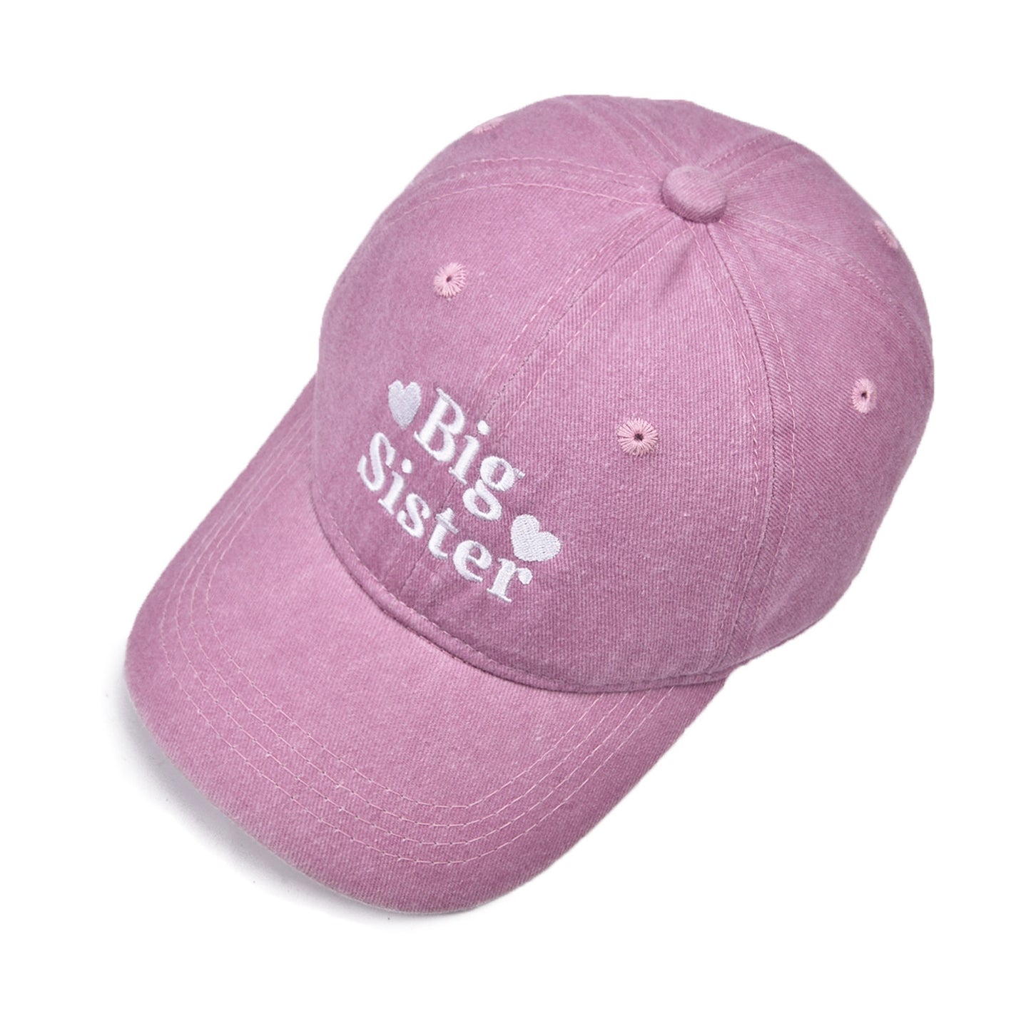 Basecap Big Sister Kinder Rosa Baumwolle 50-54 cm waschbar  Kappe Karma