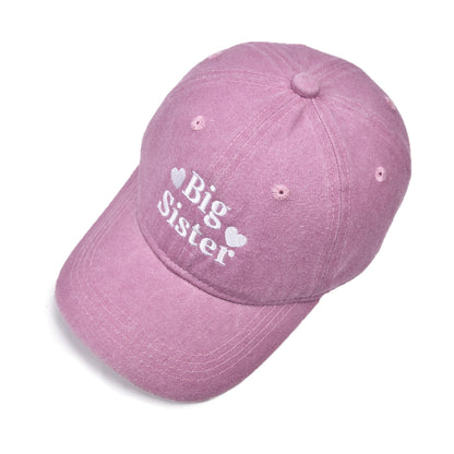 Basecap Big Sister Kinder Rosa Baumwolle 50-54 cm waschbar  Kappe Karma