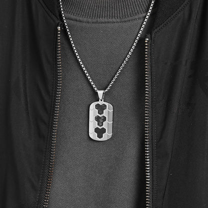 Halskette Edelstahl 60 cm Schwarz Herren Edelstahlkette wasserfest hypoallergen Karma