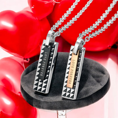 Partnerkette Silber Schwarz Gold Karma