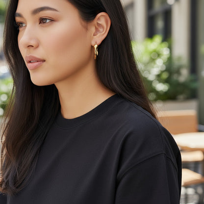 Creolen Gold Silber925 vergoldet Damenohrringe Ohrringe Damen KARMA