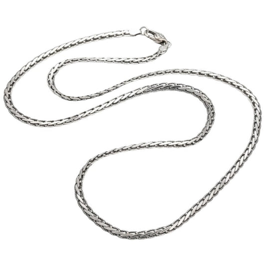 Kette Silber Herren 60 cm Edelstahl Halskette KARMA
