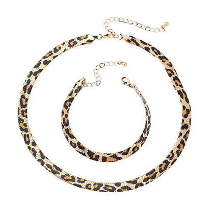 Schmuckset Leo Gold Armband und Kette vergoldet wasserfest hypoallergen rostfrei Karma