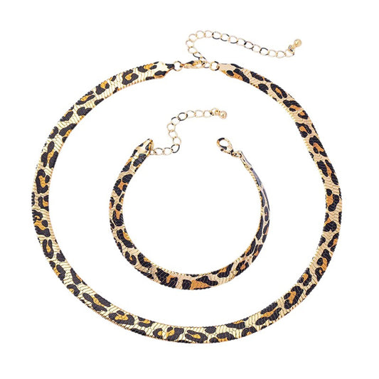 Schmuckset Leo Gold Armband und Kette vergoldet wasserfest hypoallergen rostfrei Karma