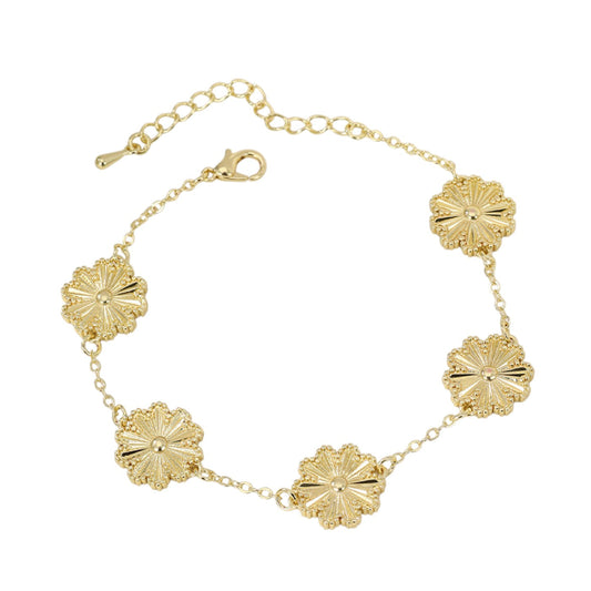 Damenarmband Blume Silber oder Gold KARMA