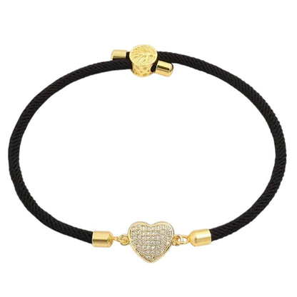 Armband Herz und Lebensbaum Weiss, Rot oder Schwarz KARMA