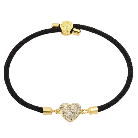 Armband Herz und Lebensbaum Weiss, Rot oder Schwarz KARMA