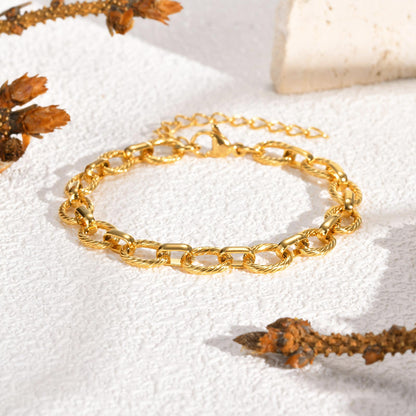 Schmuckset Armband und Halskette Edelstahl Gold KARMA