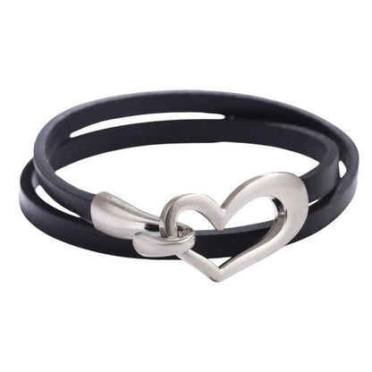 Lederarmband Herz verschiedene Farben Karma