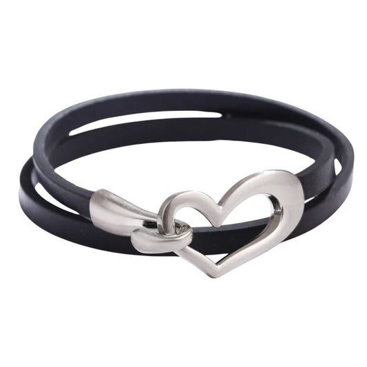 Lederarmband Herz verschiedene Farben Karma