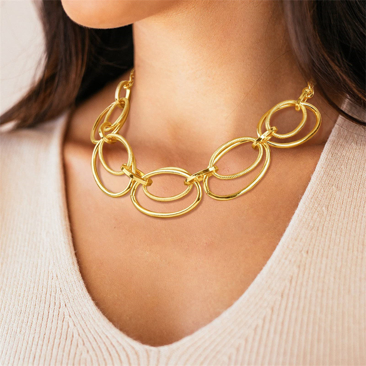 Halskette Gliederkette groß gold KARMA