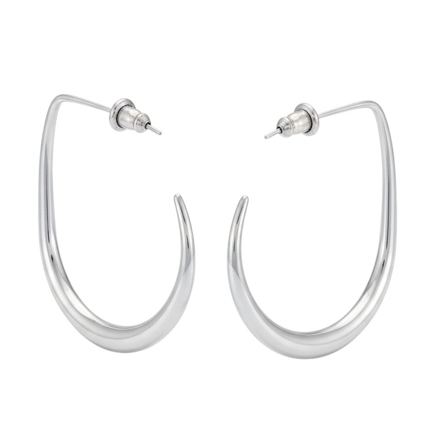 Edelstahl Creolen für Damen in Gold oder Rosegold 3,5 cm Damenohrringe KARMA