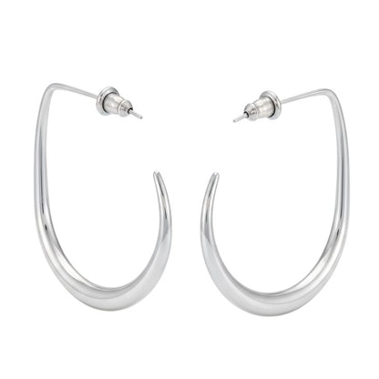 Edelstahl Creolen für Damen in Gold oder Rosegold 3,5 cm Damenohrringe KARMA