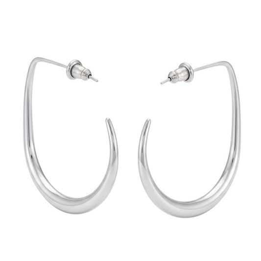 Edelstahl Creolen für Damen in Gold oder Rosegold 3,5 cm Damenohrringe KARMA