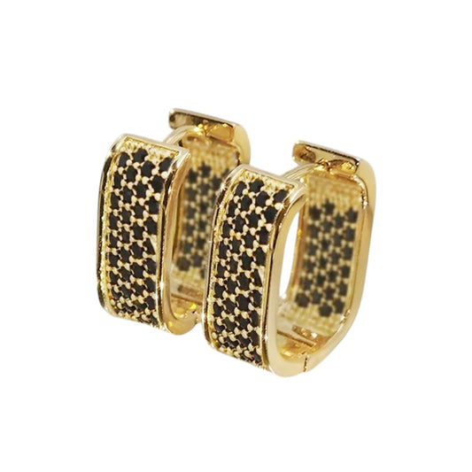 Creolen für Damen Gold-Schwarz KARMA