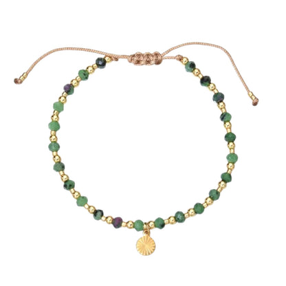 Armband mit Achat Rosa odere Grün KARMA