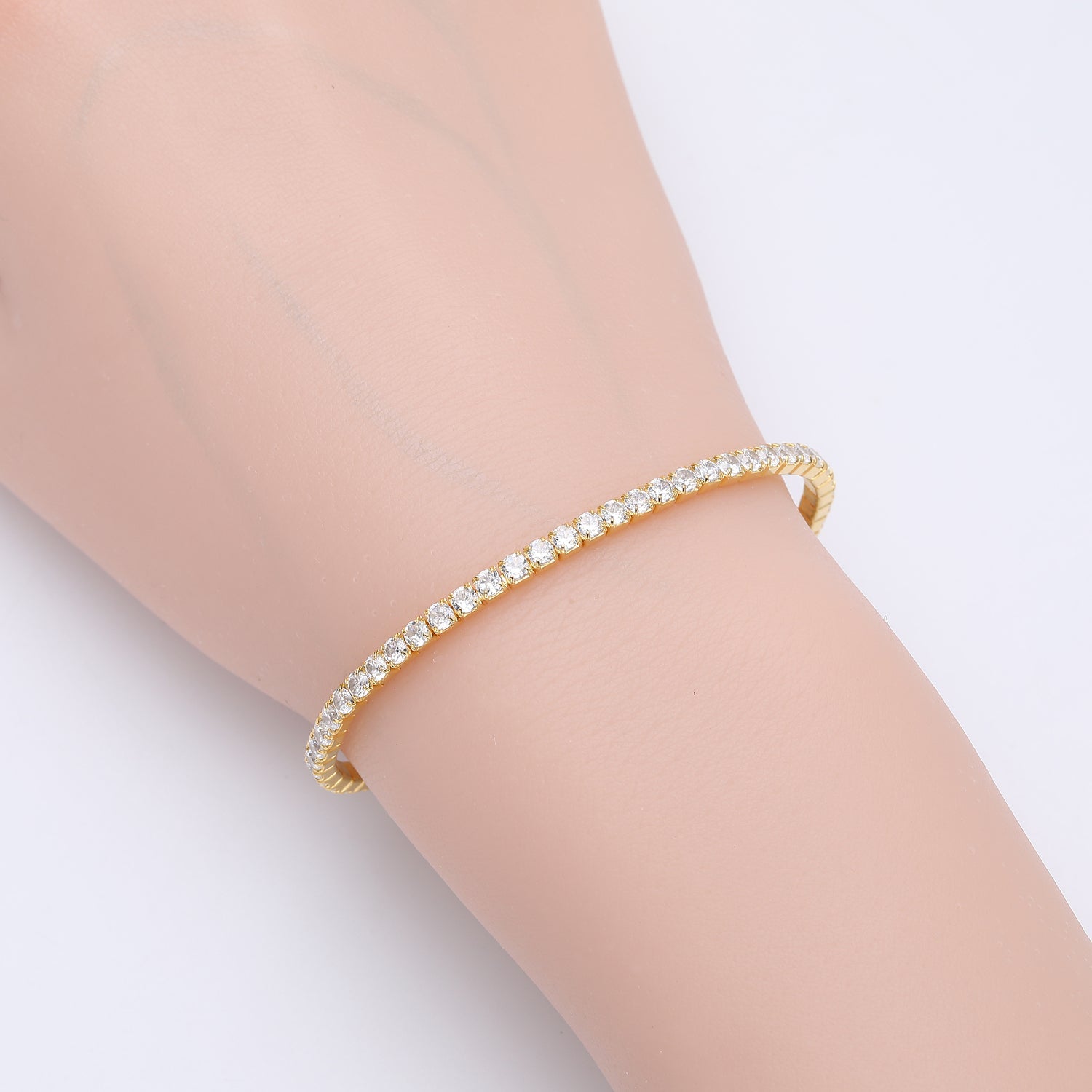 Kristall Armband Damen Silber 925 in Gold oder Silber KARMA