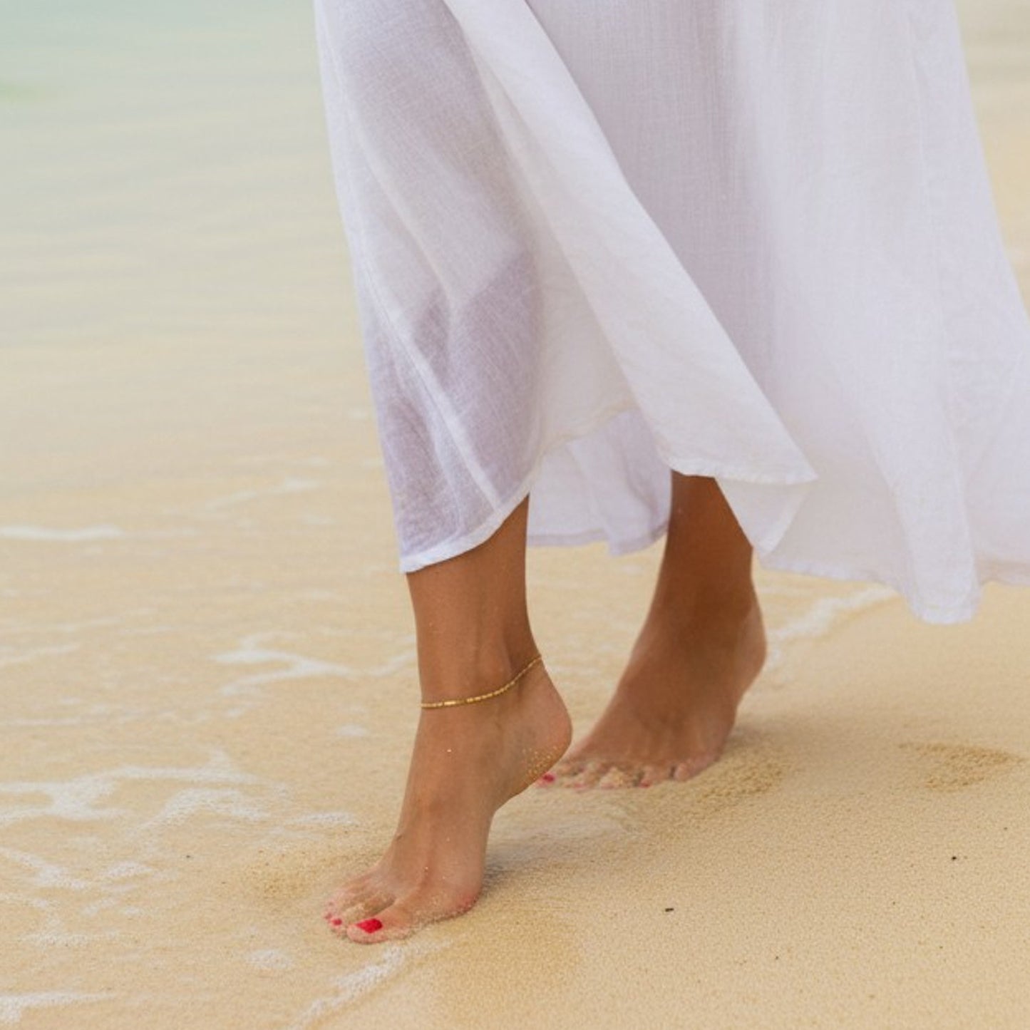 Fußkettchen Silber 925 vergoldet KARMA