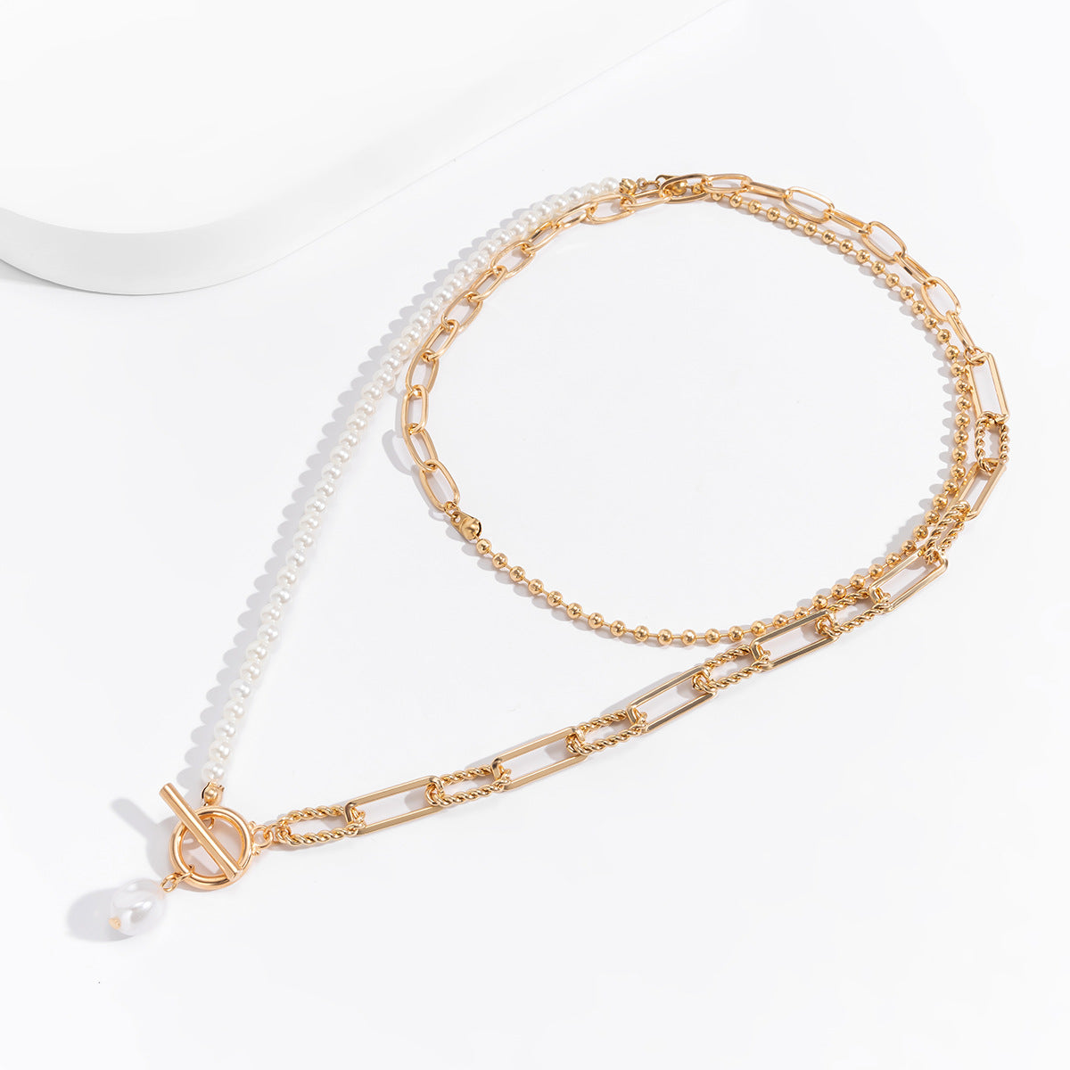 Damenhalskette mit Perlen Gold KARMA