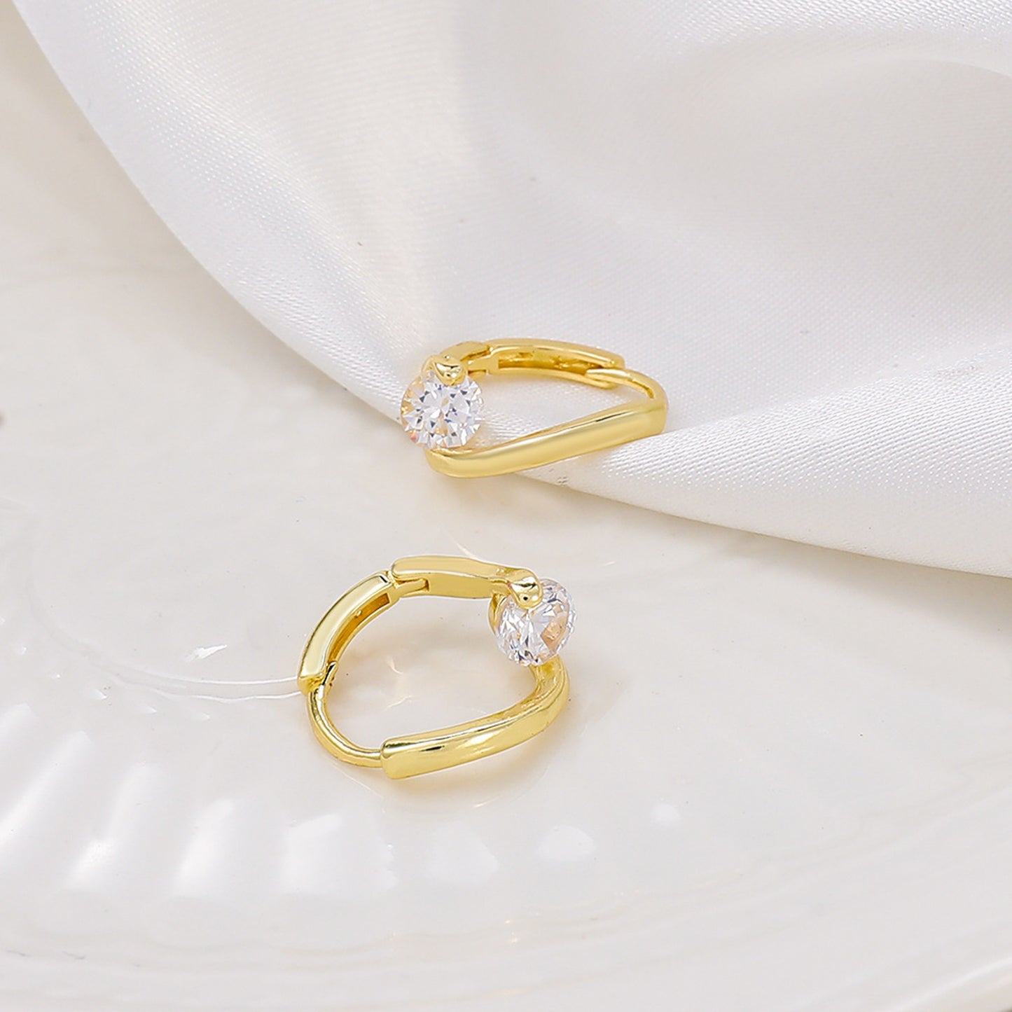 Creolen Kristalle Gold Damen Damenohrringe