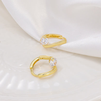 Creolen Kristalle Gold Damen Damenohrringe