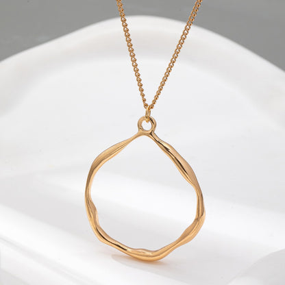 Halskette mit Anhänger Gold Legierung Kette Karma