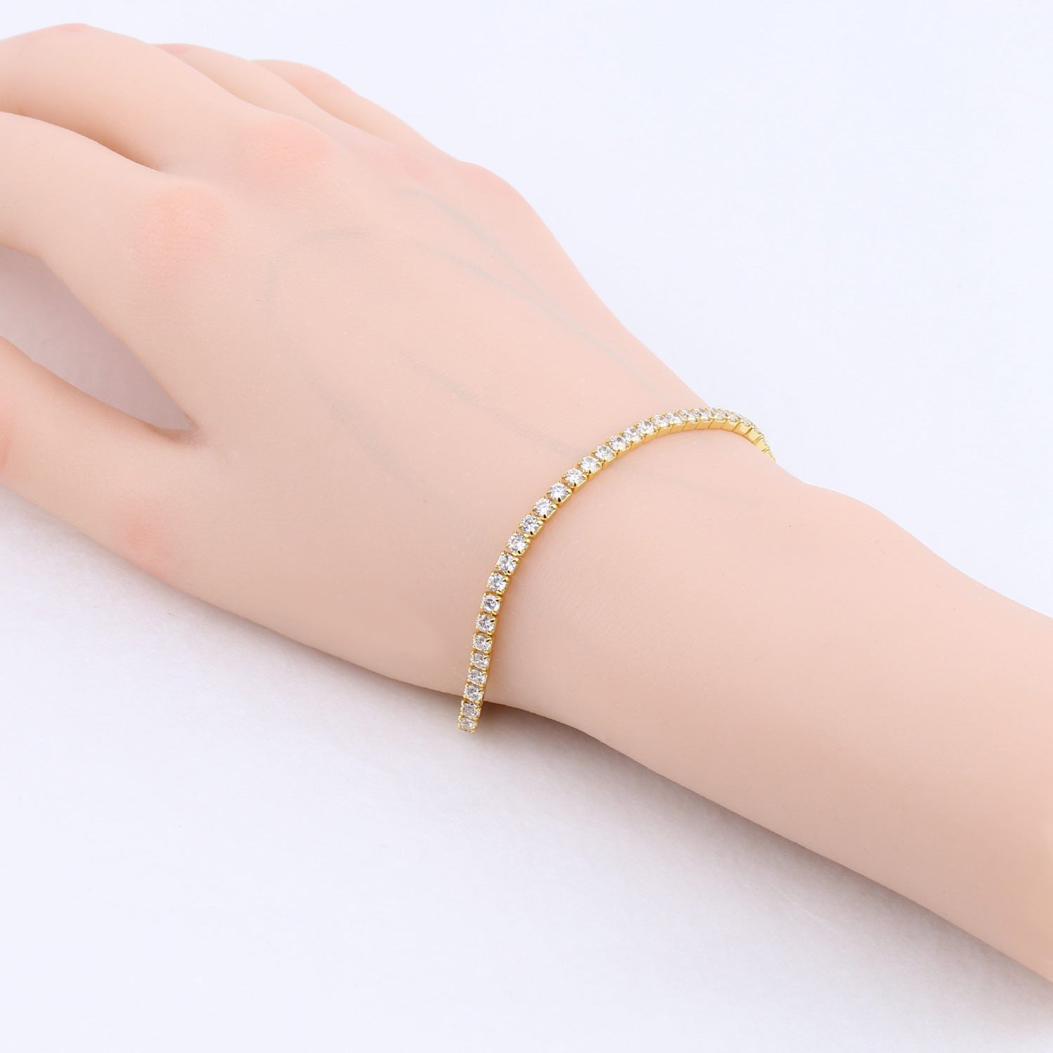 Kristall Armband Damen Silber 925 in Gold oder Silber KARMA