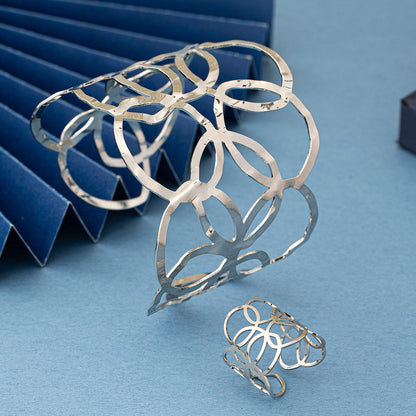 Schmuckset Armreif und Ring Silber KARMA