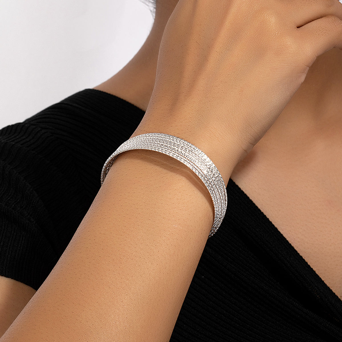 Armreif Metall Silber oder Gold dehnbar Karma