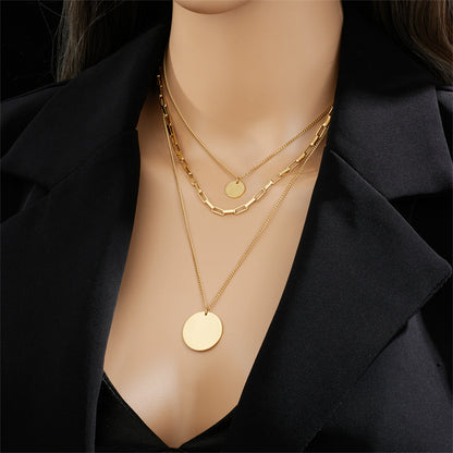 Layering Halskette Gold Edelstahl PVD beschichtet Schmuckbox Karma