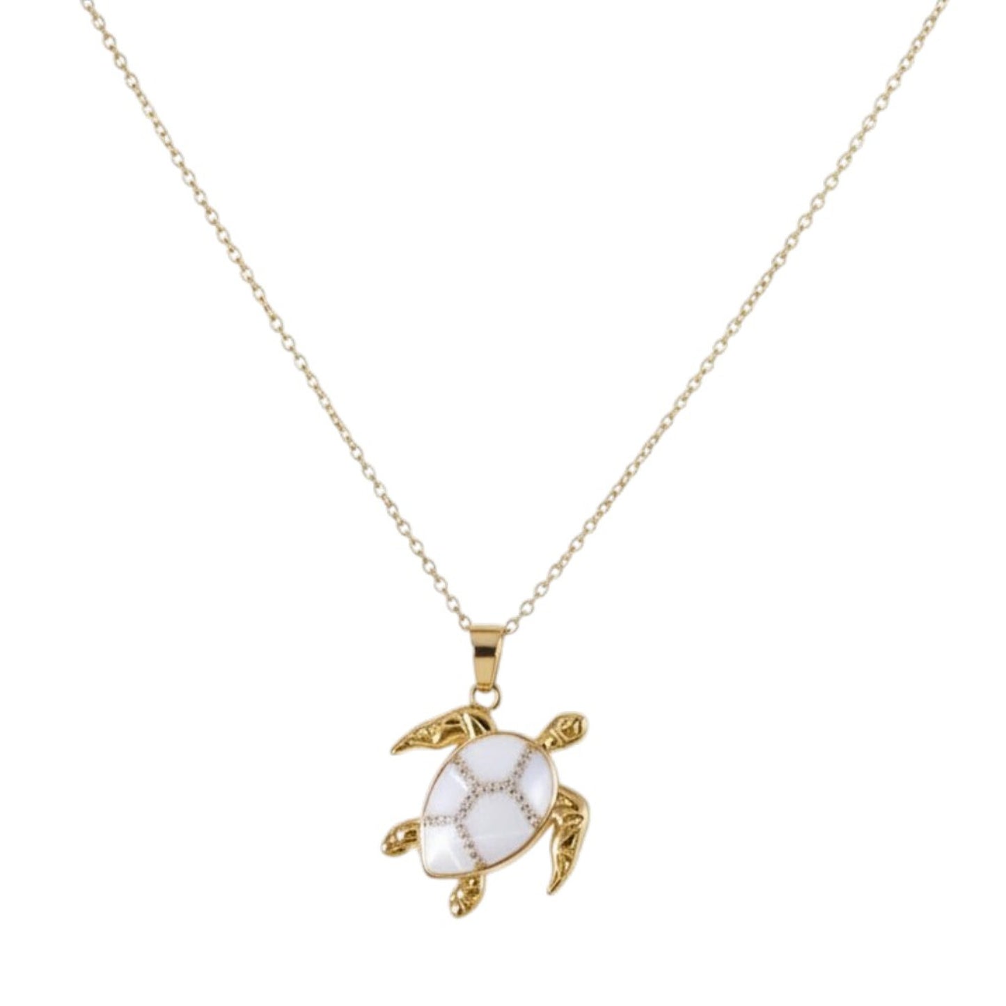 Halskette Schildkröte Damen Gold modern 40 cm Karma