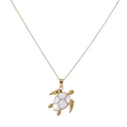 Halskette Schildkröte Damen Gold modern 40 cm Karma