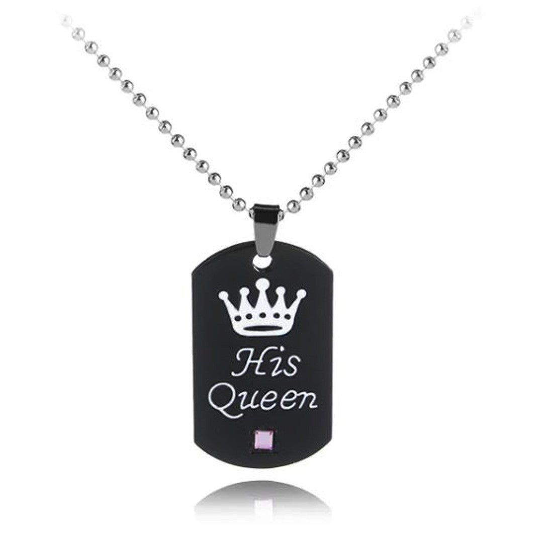 Partnerketten Queen King schwarz KARMA