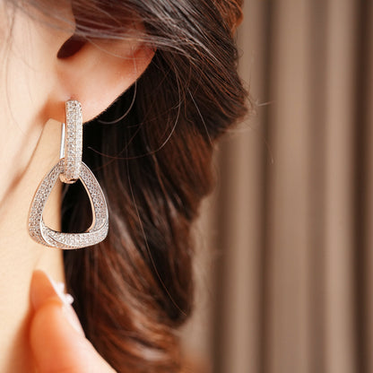 Ohrringe Kristalle Silber Weiß vergoldet Damen Kristallohrringe