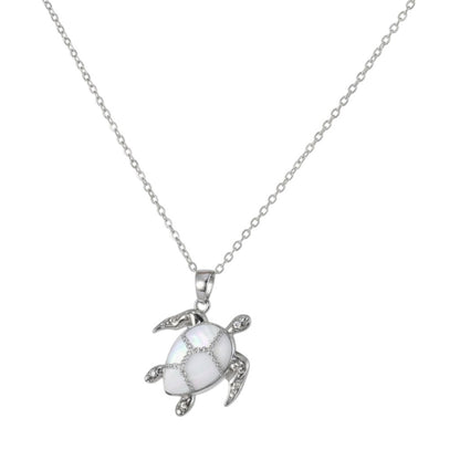 Halskette Schildkröte Damen Silber modern 40 cm Karma