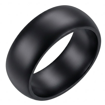 Edelstahl Ring Herren Schwarz 56,5 wasserfest hypoallergen rostfrei Herrenring Edelstahlring modern Karma