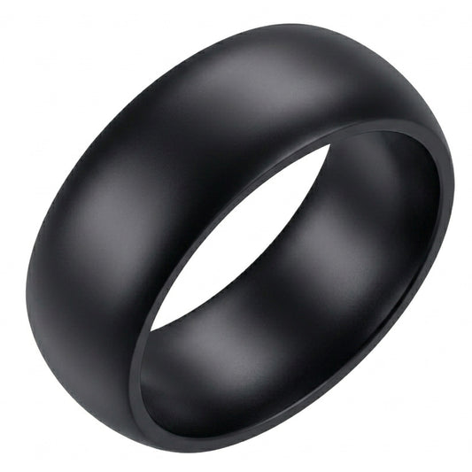 Edelstahl Ring Herren Schwarz 56,5 wasserfest hypoallergen rostfrei Herrenring Edelstahlring modern Karma