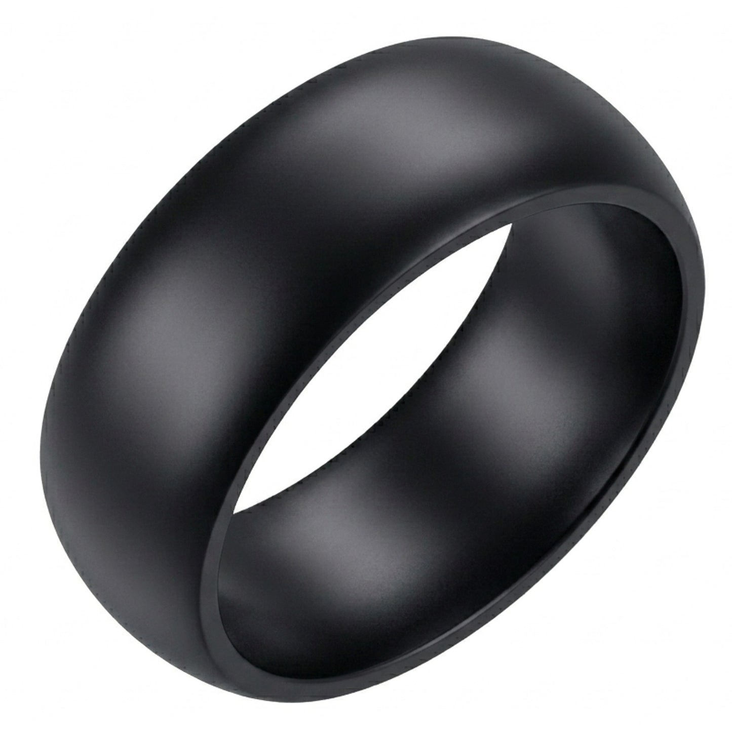 Edelstahl Ring Herren Schwarz 62,5 wasserfest hypoallergen rostfrei Herrenring Edelstahlring modern Karma