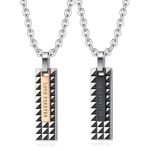 Partnerkette Silber Schwarz Gold Karma