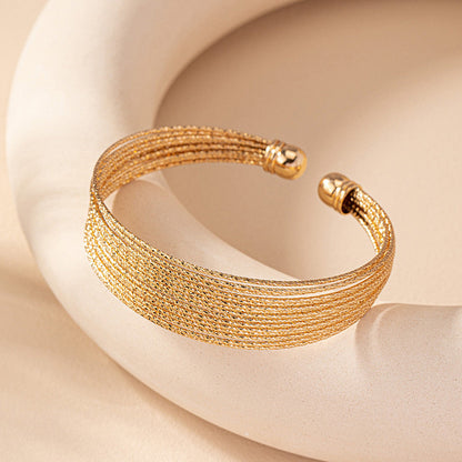 Armreif Metall Silber oder Gold dehnbar Karma