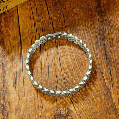 Armband Edelstahl Silber 19,5 cm KARMA
