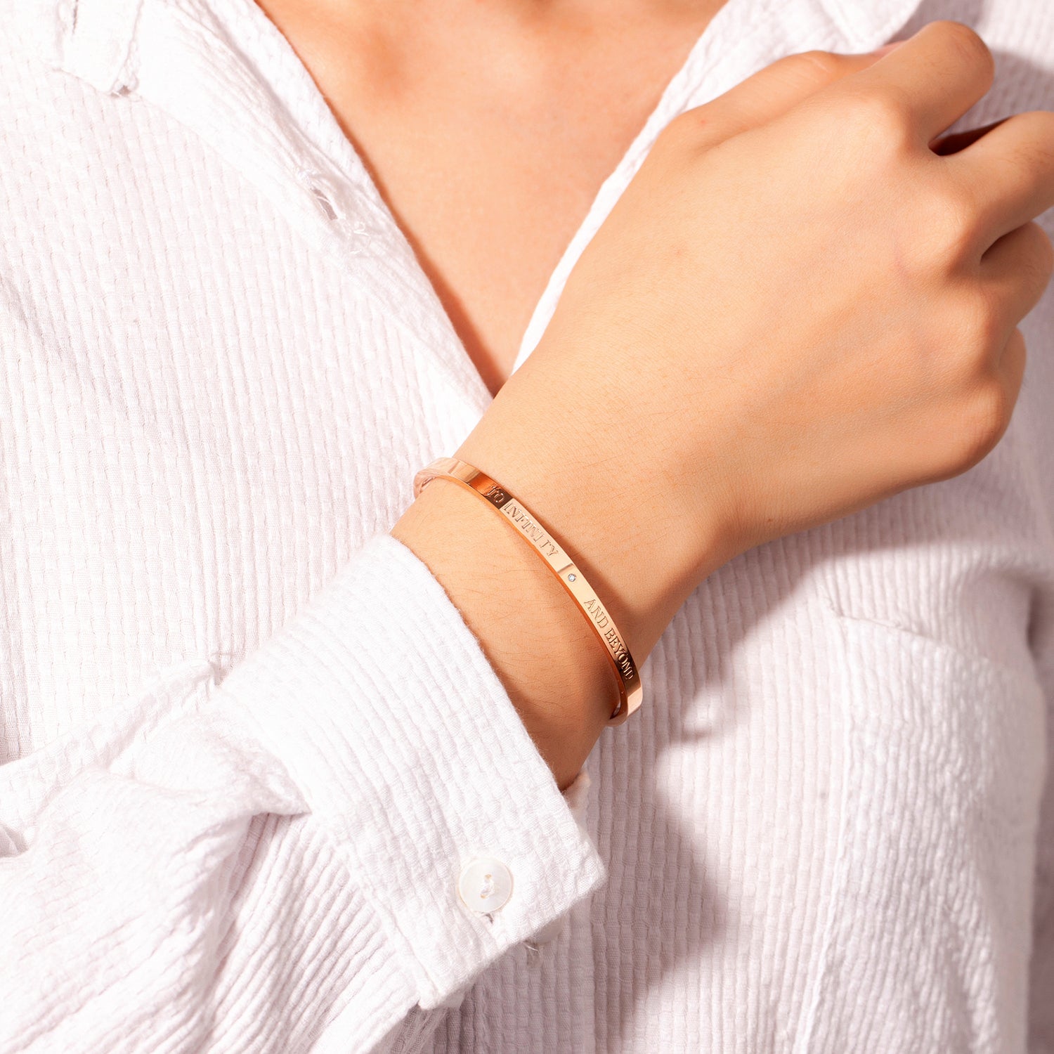 Armreif Edelstahl Roségold KARMA