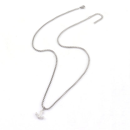 Halskette Anker Silber Damen Herren Edelstahl wasserfest hypoallergen Kette modern Karma
